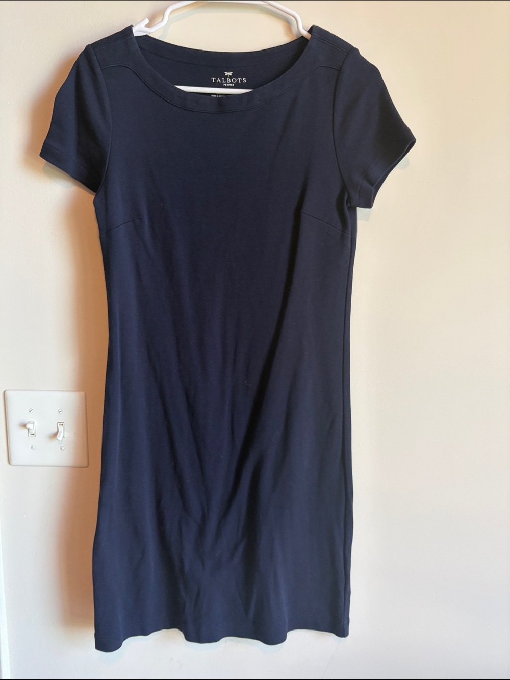 Talbots Navy Short Sleeve T-shirt Dress
